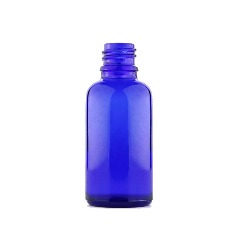 Liquid Medicine Blue 2oz Boston Round Glass Bottles