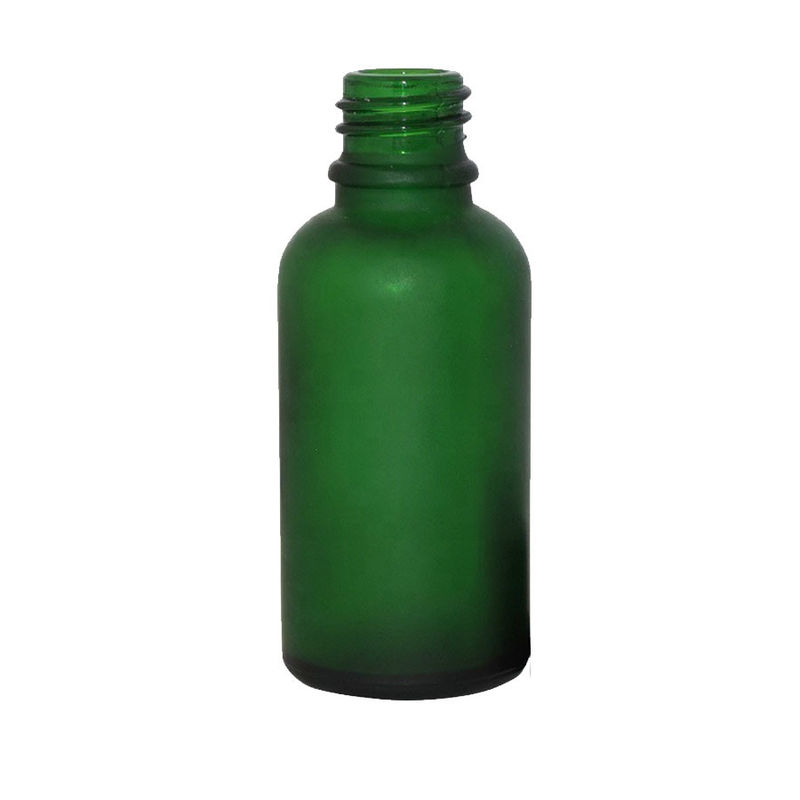 30ml Round Shape Green Frosted Glass Bottles For Essential Oils